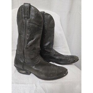 Code West Men's Cowboy Boots Gray Size 10.5D Western Leather Style 5860 USA Made